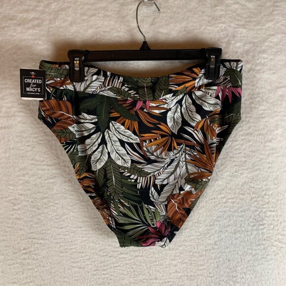 Bar III Women's‎ Multi Tropical High-Waisted Bikini Swim Bottom Size XL NWT 9966 - Picture 4 of 6